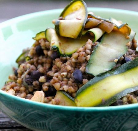 Miso Buckwheat with Black Beans, Courgette & Lime