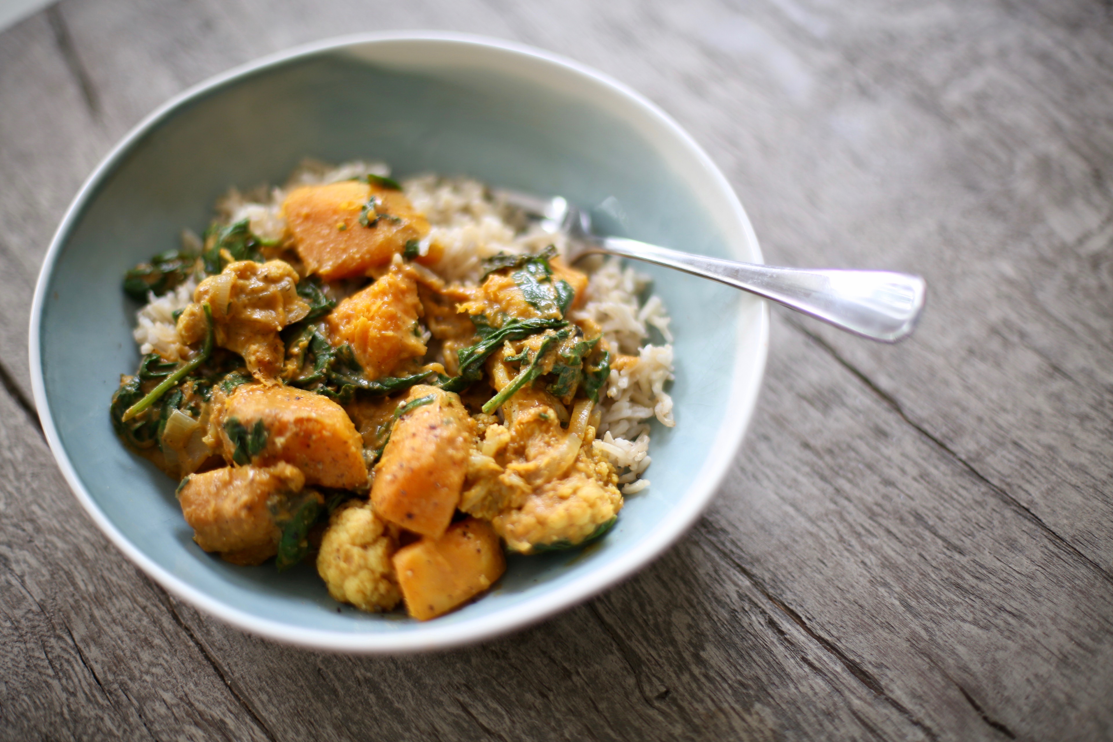Vegetarian Butternut Squash & Cauliflower Curry - Naturally Sassy