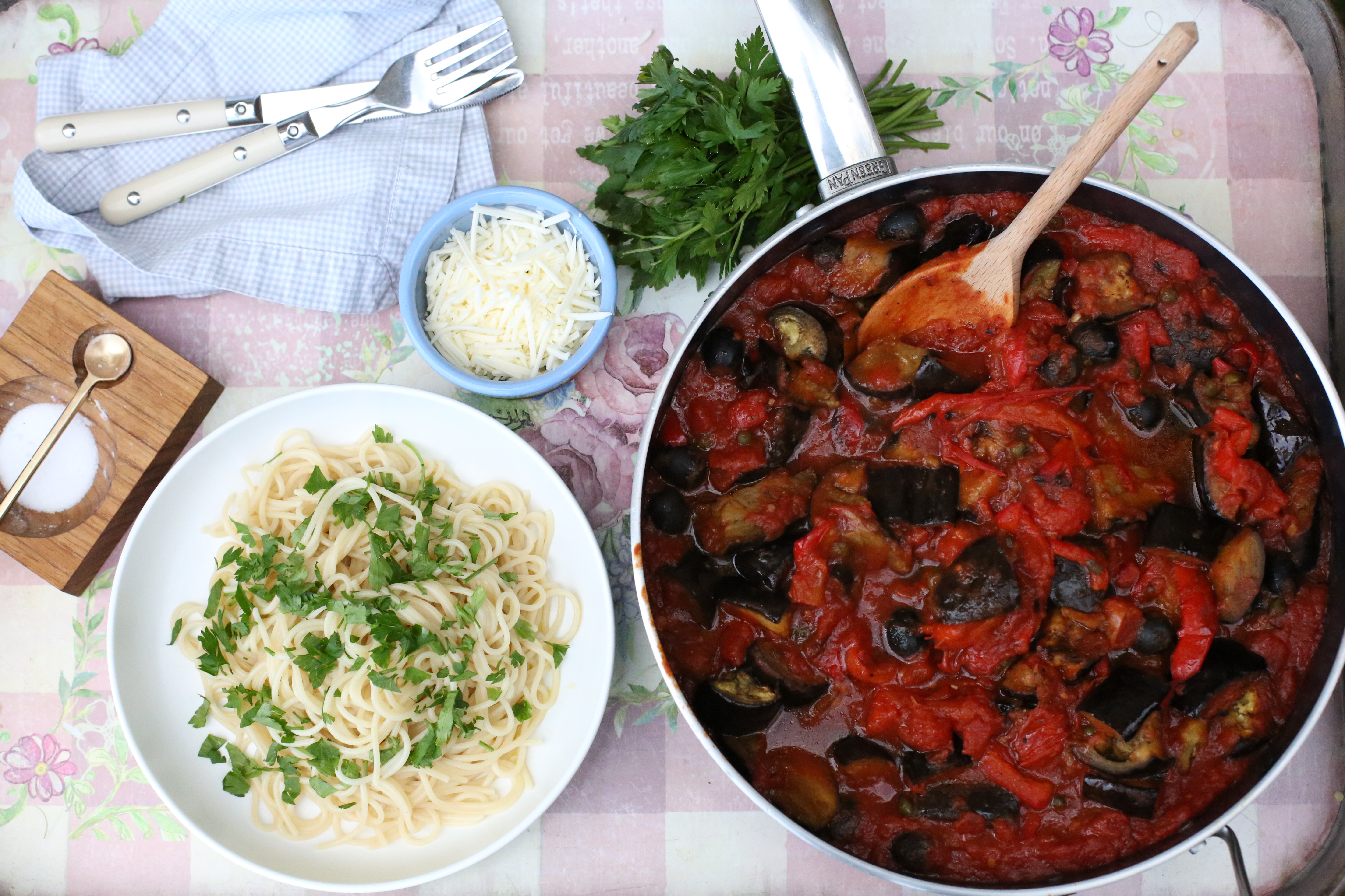 Aubergine & Black Olive Pasta - Naturally Sassy